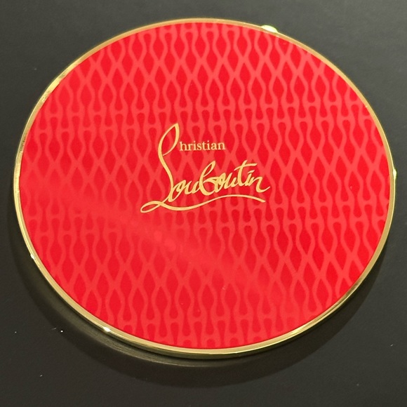 Rare! Limited Edition! Christian Louboutin Red Handheld Ring Mirror.